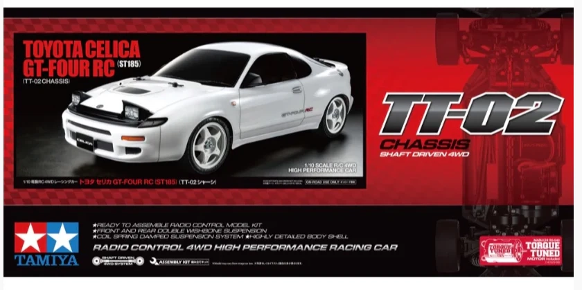Tamiya 58730 1/10 Toyota Celica GT-Four ST185 TT-02 RC Car Kit