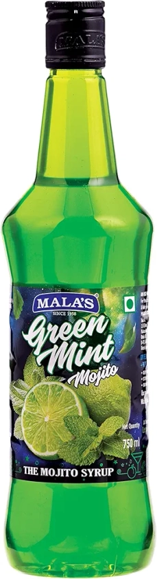 Mala's, Fruit Mocktail Syrup Green Mint 750Ml, 1 Count, Liquid : Amazon.in: Grocery & Gourmet Foods