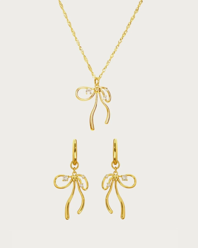 The Miffy Necklace & Earrings Set | En Route Jewelry | En Route Jewelry