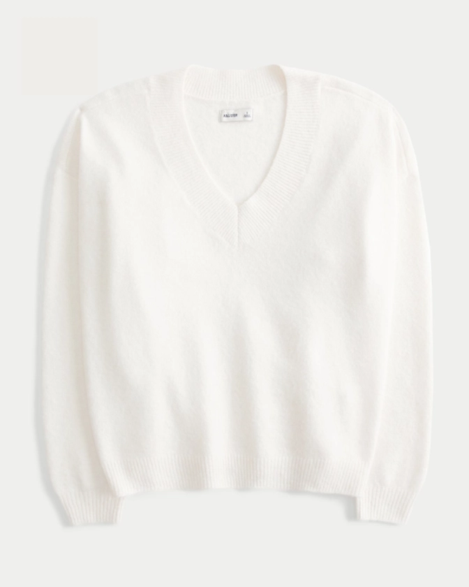 Women's Hollister Comfy Cloud Oversized V-Neck Sweater | Women's Tops | HollisterCo.com