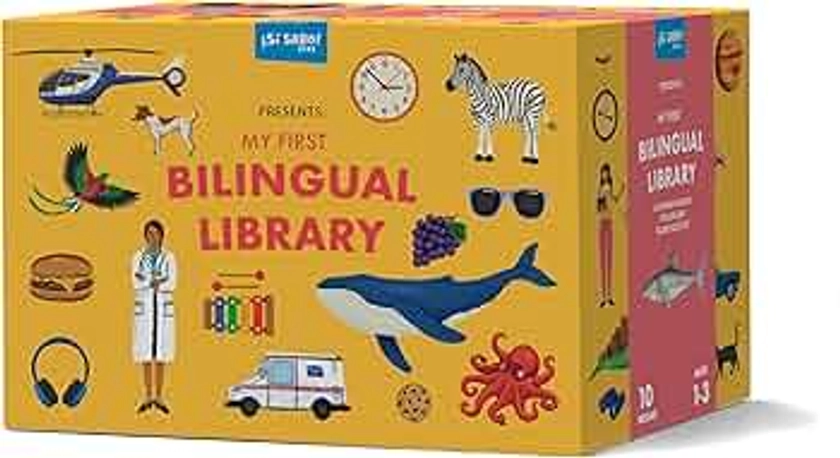 My First Bilingual Library: A Spanish-English Vocabulary Board Book Set of Colors, Numbers, Animals, ABCs, and More (Sí Sabo Kids)