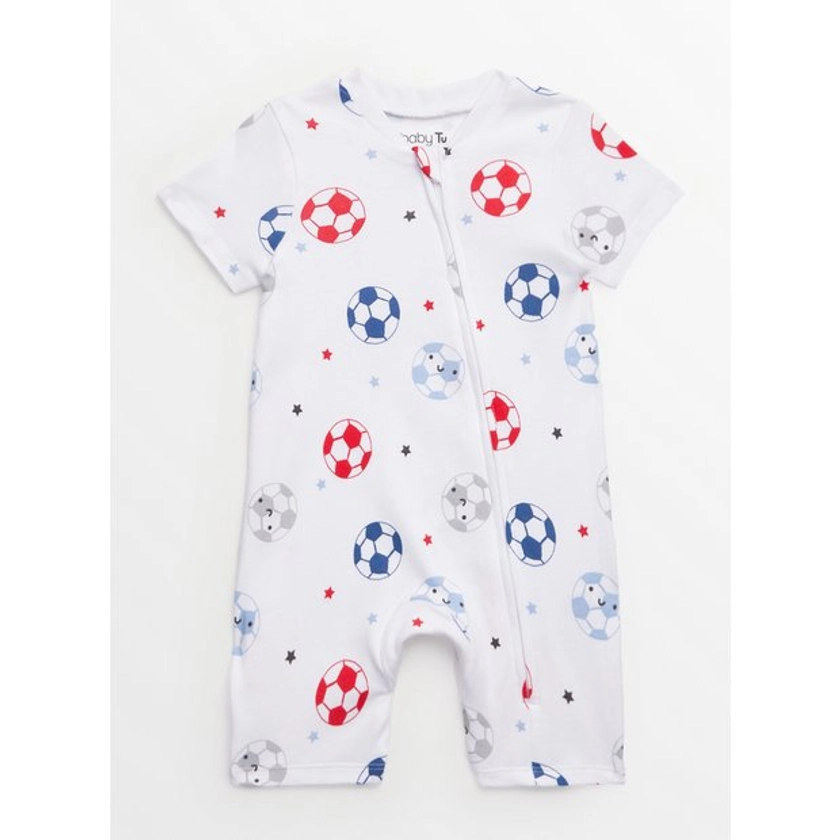 Buy White Football Romper 9-12 months | All-in-ones and rompers | Tu