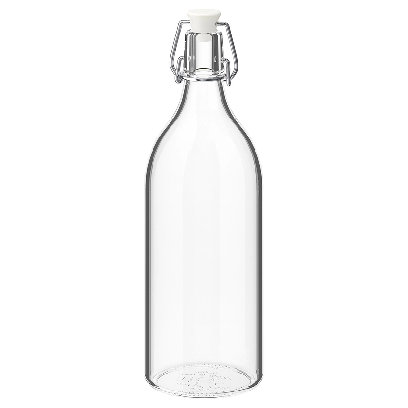 KORKEN clear glass, Bottle with stopper, Height: 29 cm - IKEA