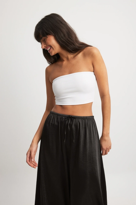 Top bandeau court Blanc