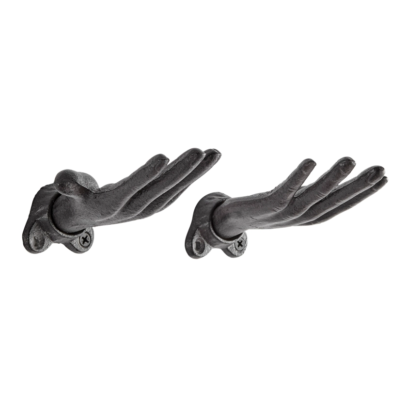 Danya B. 2-Pack 2-Hook 4.8-in x 1.8-in H Dark Brown Decorative Wall Hook (10-lb Capacity)