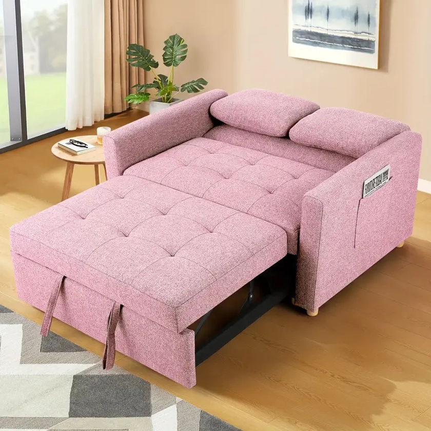 Convertible Sofa Bed 3 in 1 2 seater Linen Fabric - Temu