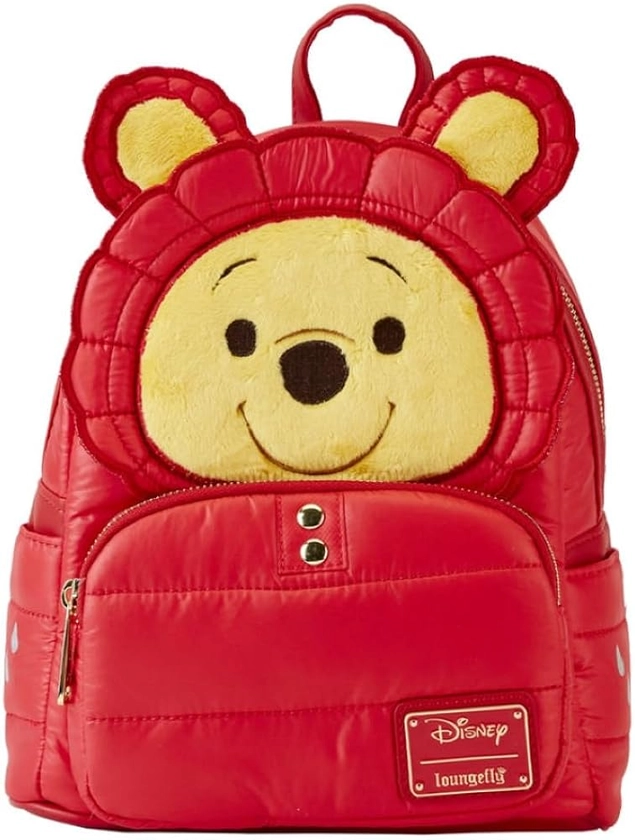Loungefly Winnie the Pooh Rainy Day Puffer Jacket Double Strap Shoulder Bag