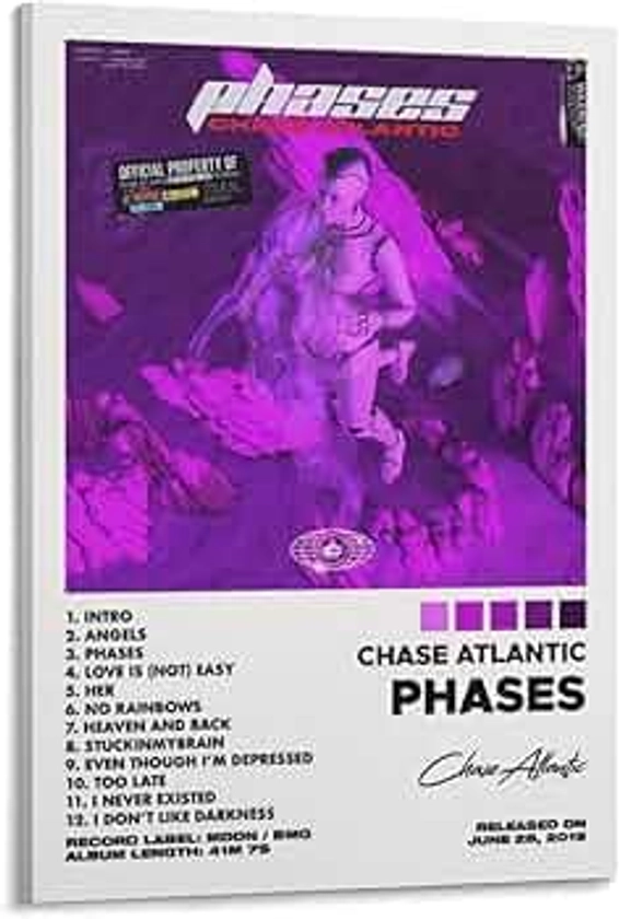 PHASES by Chase Atlantic Canvas Posters Wall Art Bedroom Office Room Decor Gift Frame-style12x18inch(30x45cm)