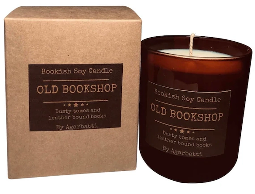 Bookish Candles |Old Bookshop Candle |Rare Candle | Soy Wax Scented Candle| Book Lovers Soy Candle | Bookish Gifts | 180ml | 40h Burning