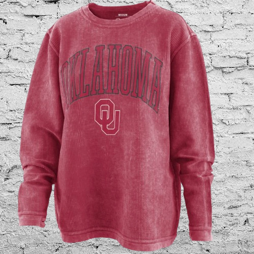 Women's Oklahoma New Zealand Corded Crew