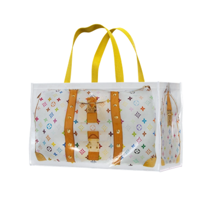 SOLD OUT***TITA BABY DUFFLE GROCERY BAG, MULTI-COLOUR CANVAS, LARGE