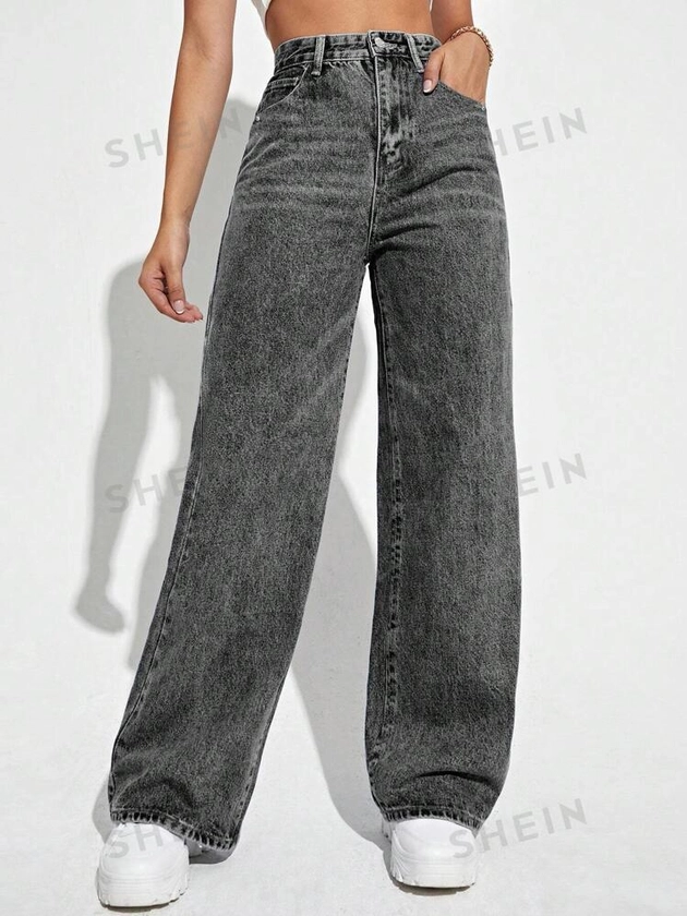 High Waist Wide Leg Jeans