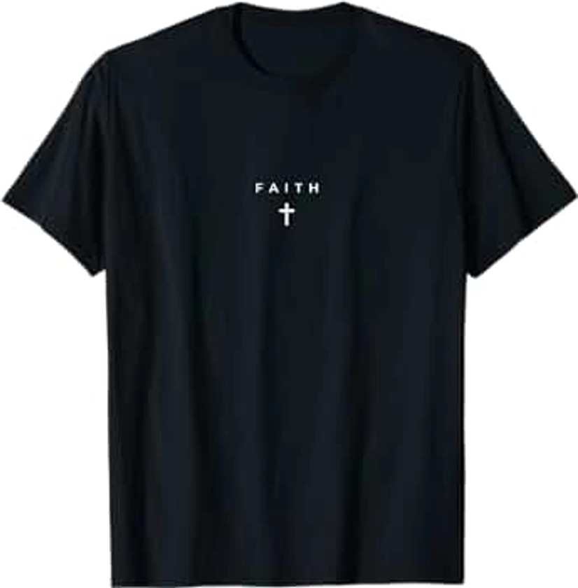 Faith Cross Subtle Christian Minimalist Religious Faith T-Shirt