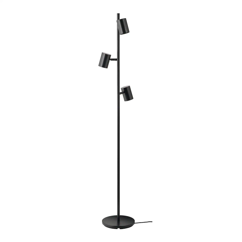 Floor lamp with 3-spot, NYMÅNE, anthracite - IKEA