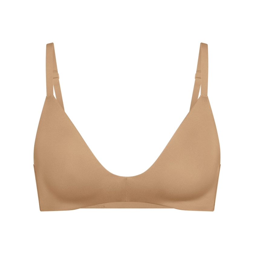 WIRELESS FORM T-SHIRT DEMI BRA | OCHRE