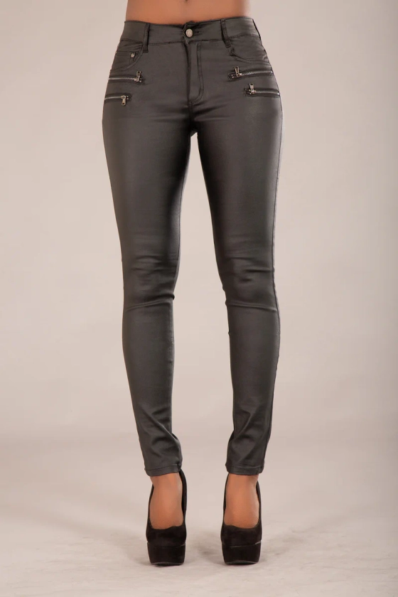Layla Black Leather Trousers