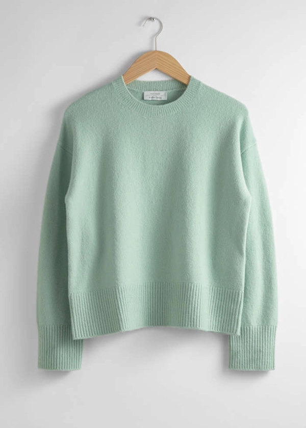 Relaxed Fit Knitted Sweater - Mint - Sweaters - & Other Stories US