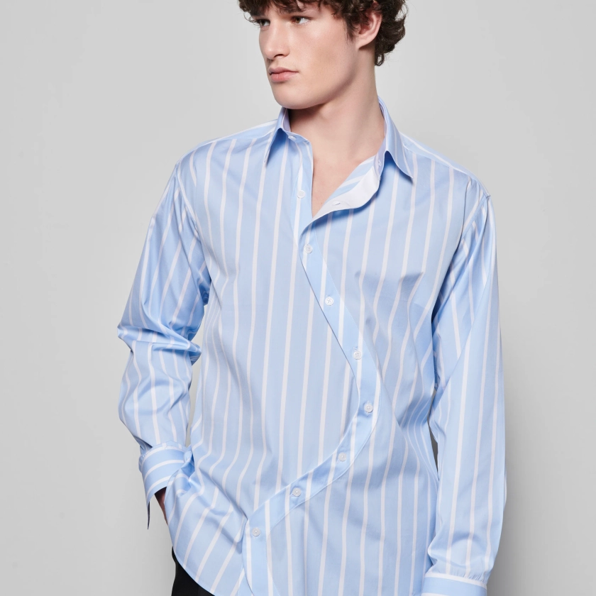 Blue Stripe Off-Side Shirt