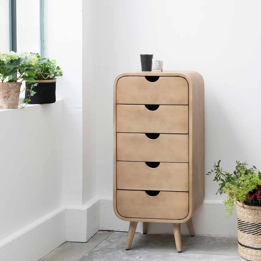 Cabinet de rangement 1 porte et rotin tressé Suzelle | Maisons du Monde