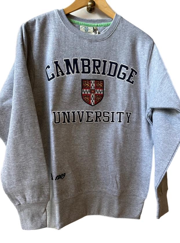 Official University of Cambridge Appliqué Sweatshirt – Grey - Ryder & Amies