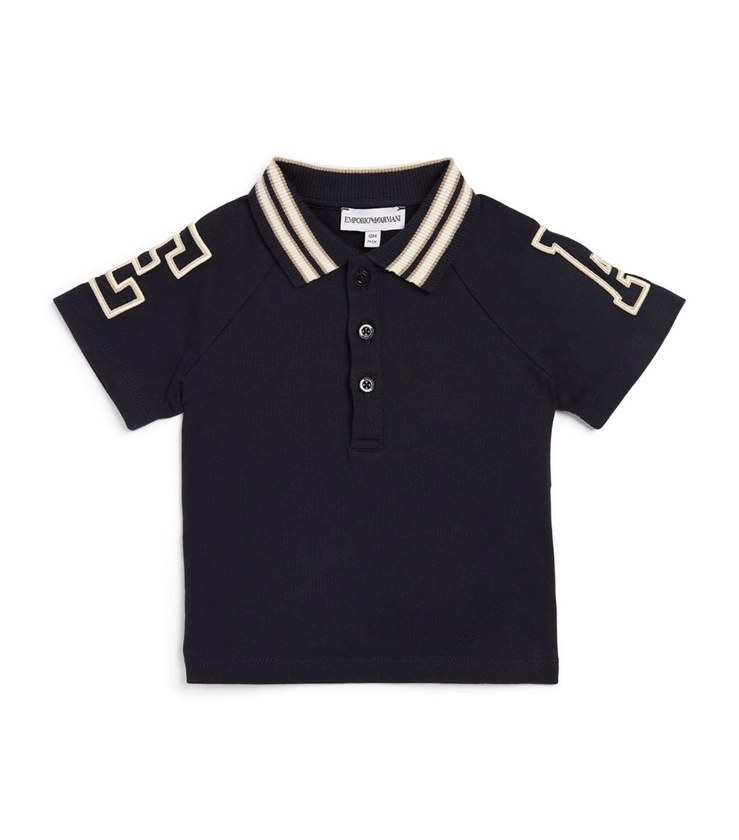 Emporio Armani Kids Cotton Initial Polo Shirt (6-36 Months) | Harrods DK
