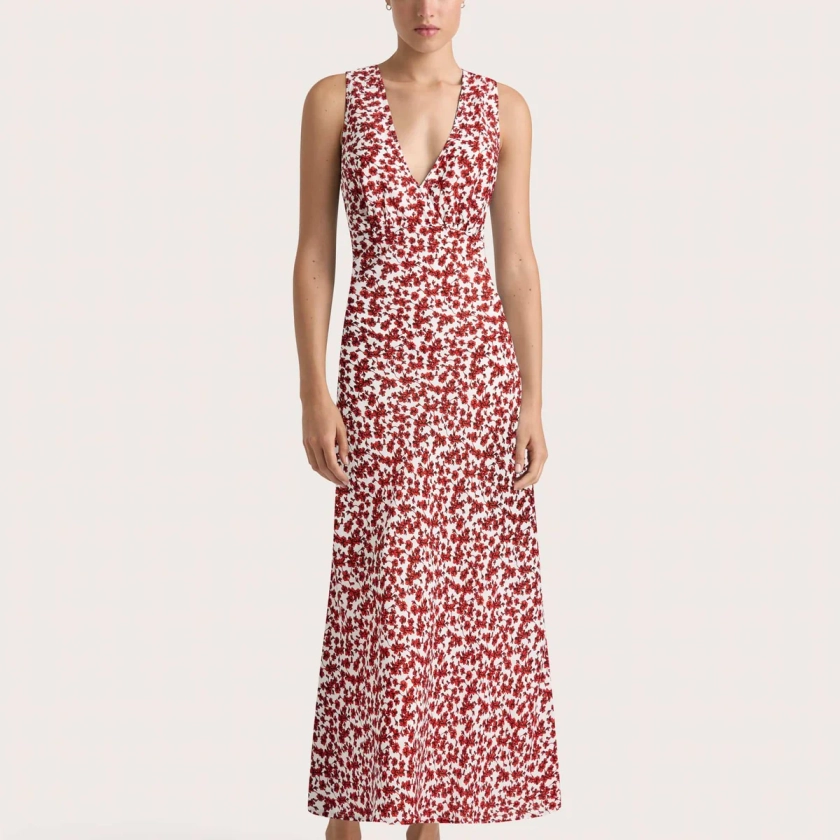 Jardin Midi Dress Leilani Red