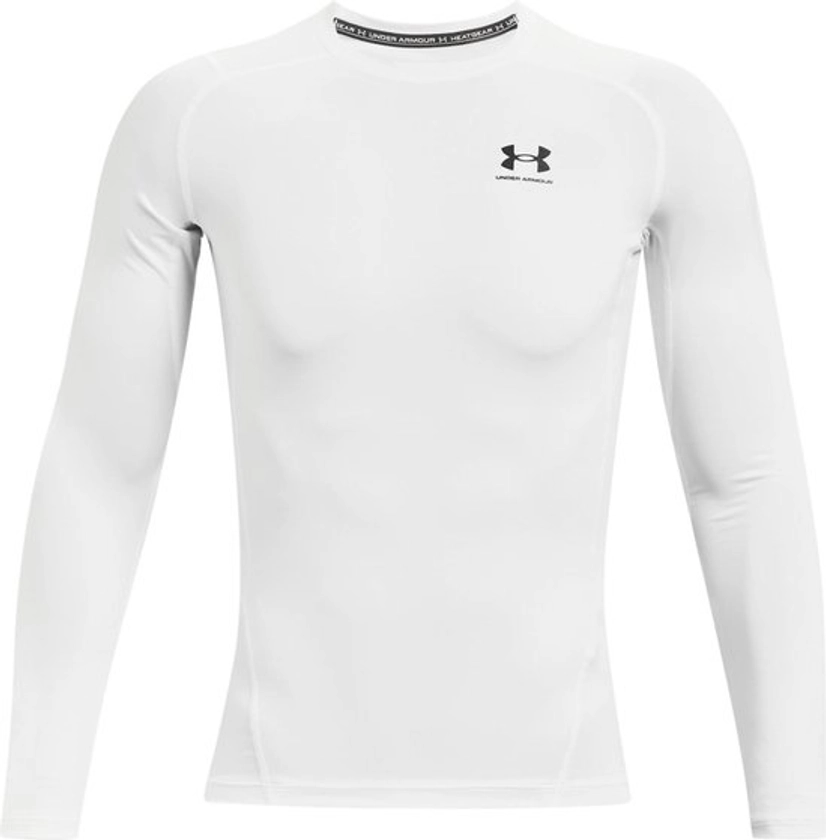 Under Armour UA HG Armour Comp LS Heren Sportshirt - Wit - Maat M | bol