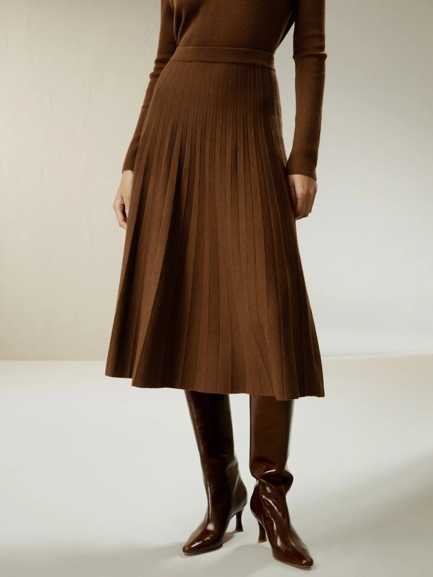 Collegiate Ultra-fine Merino Wool Skirt