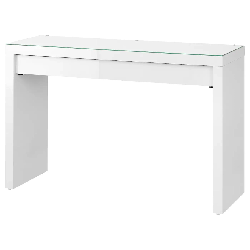 MALM dressing table, white high-gloss, 120x41 cm - IKEA