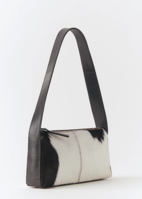 Cow leather shoulder bag - Women | MANGO USA