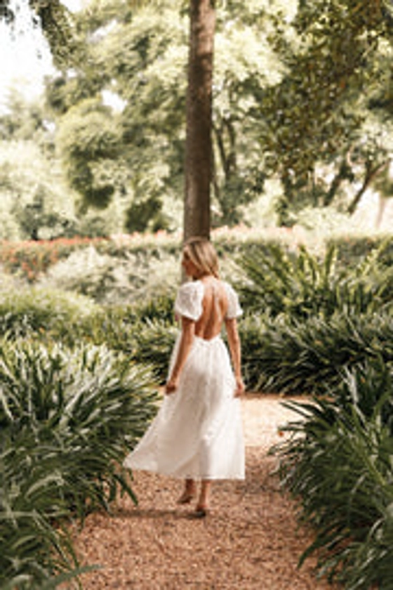 Ayden Midi Dress - White