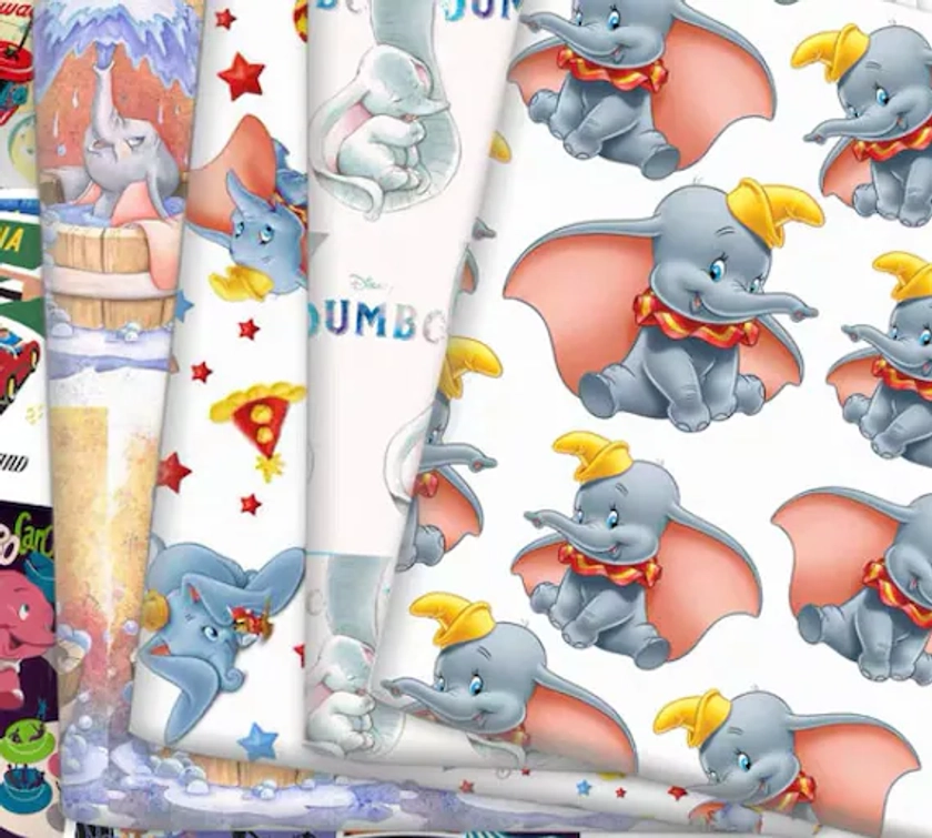 cute Dumbo polyester cotton, diy sewing fabric