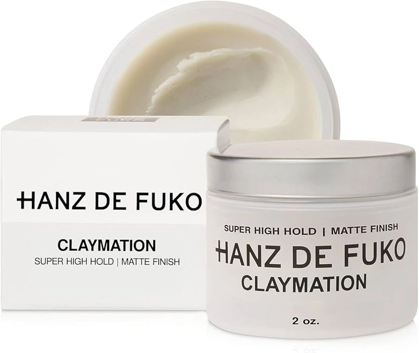 Hanz de Fuko Claymation - Premium Mens Hair Styling Clay with Matte Finish - Cruelty Free - 56g