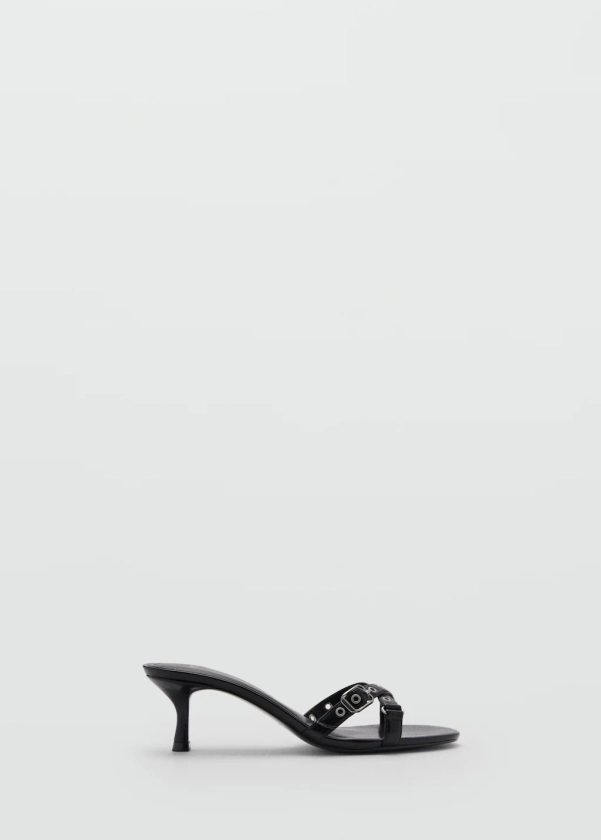 Sandal with die-cut straps - Women | MANGO Canada