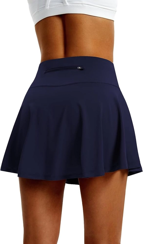 LXNMGO Women's High Waist Pleated Tennis Skirt with 4 Pockets Lightweight Athletic Golf Skorts Skirts for Running Workout