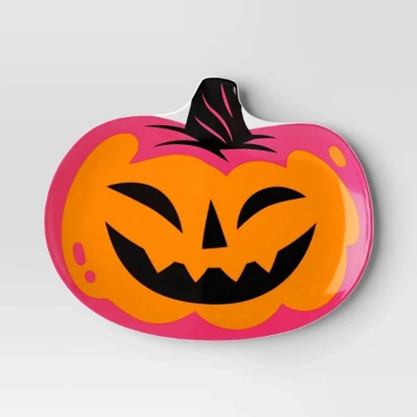 8.3" Halloween Melamine Figural Pumpkin Appetizer Plate - Hyde & EEK! Boutique™