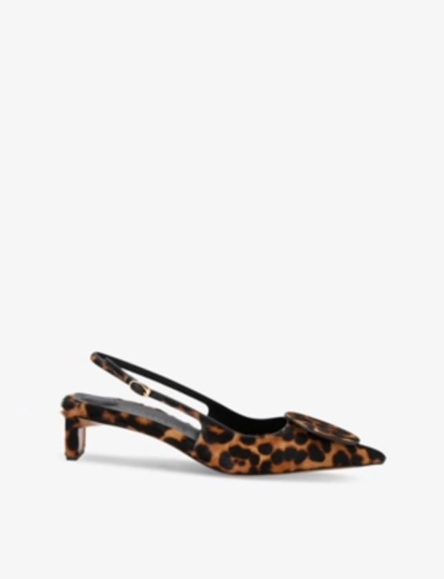 JACQUEMUS - Les Slingbacks Duelo Basses leather heeled courts | Selfridges.com