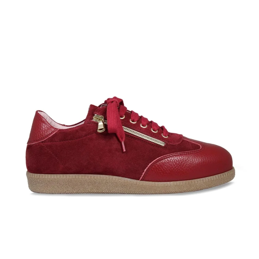 Pixie: Cherry Leather & Suede