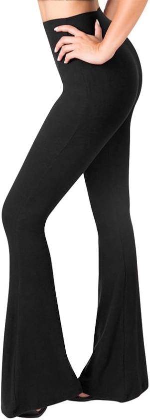 SATINA Flared Womens Leggings - Buttery Soft High Waisted Flare Leggings Women - Palazzo Pants for Women