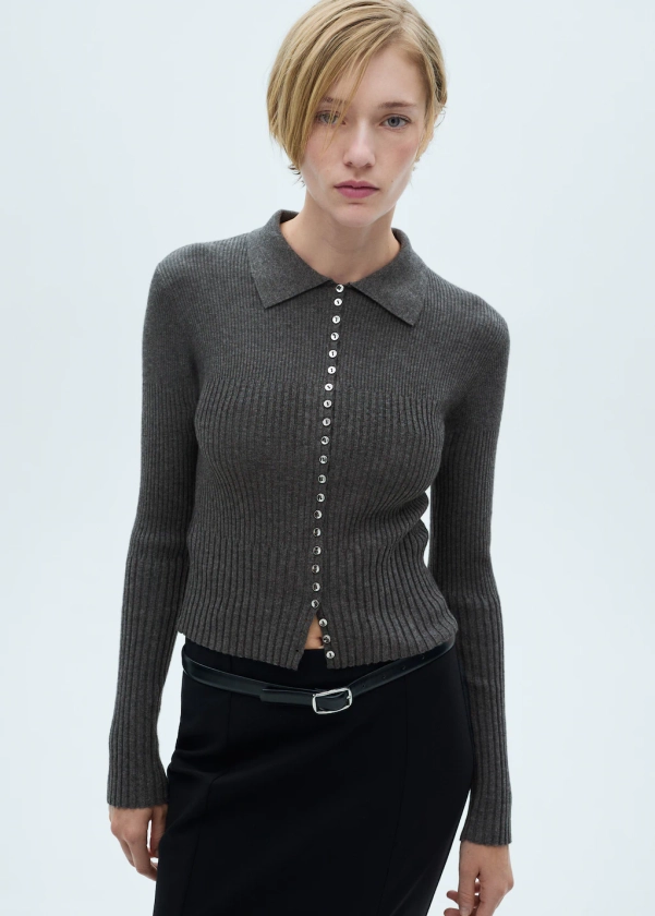 Decorative button sweater - Woman | MANGO United Kingdom