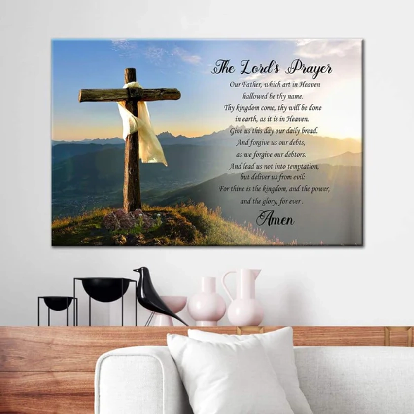 The Lord's prayer canvas print - Christian wall art canvas