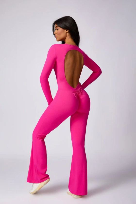 Kennedy Flared Jumpsuit - Magenta (FINAL SALE)