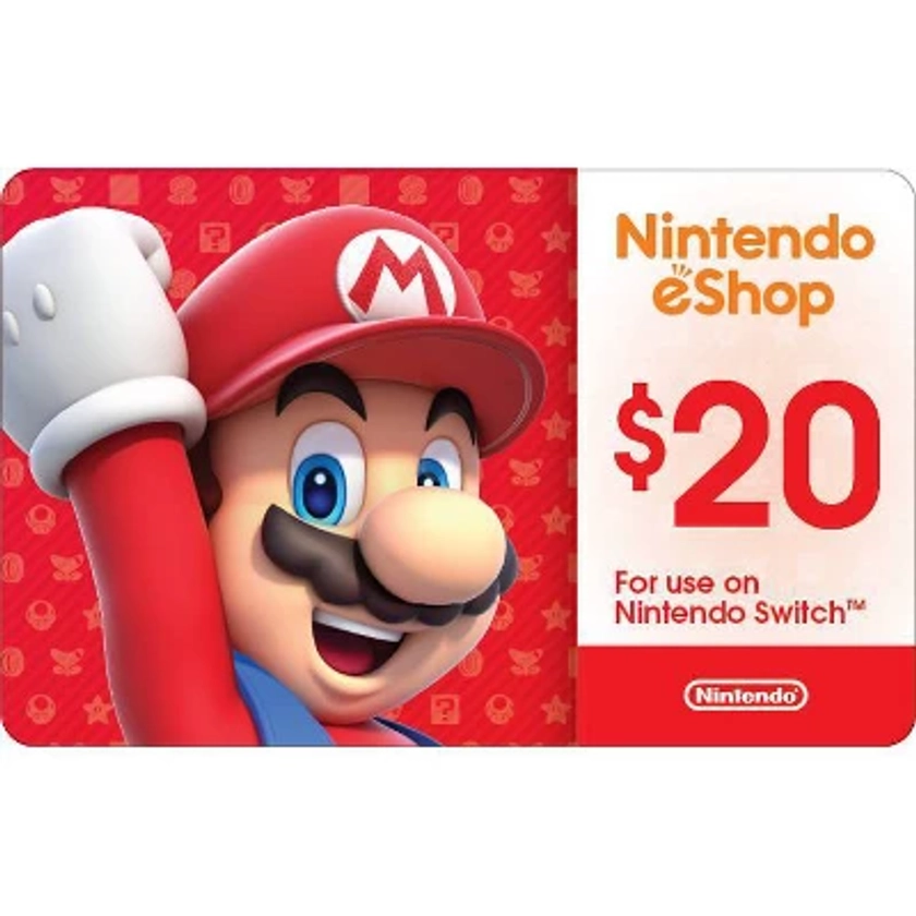 $20 Nintendo eShop Gift Card (Email Delivery)