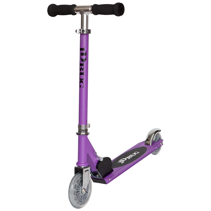 JD BUG JUNIOR STREET FOLDING CHILDRENS SCOOTER - AGED 5+ - PURPLE MATT