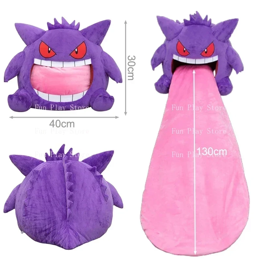 Pokemon Gengar Big Tongue Plushies, Anime Peripheral, Big Size Sleep Pillow, Touriste But Nap Blanket, Stuffed Plush Toy, Butter - AliExpress