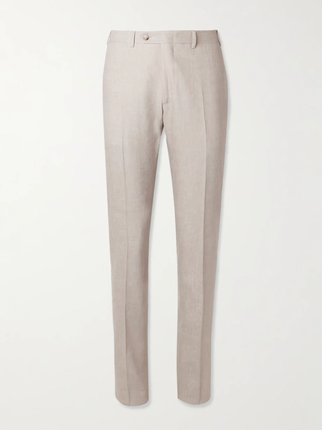 CANALI Kei Slim-Fit Linen and Wool-Blend Suit Trousers