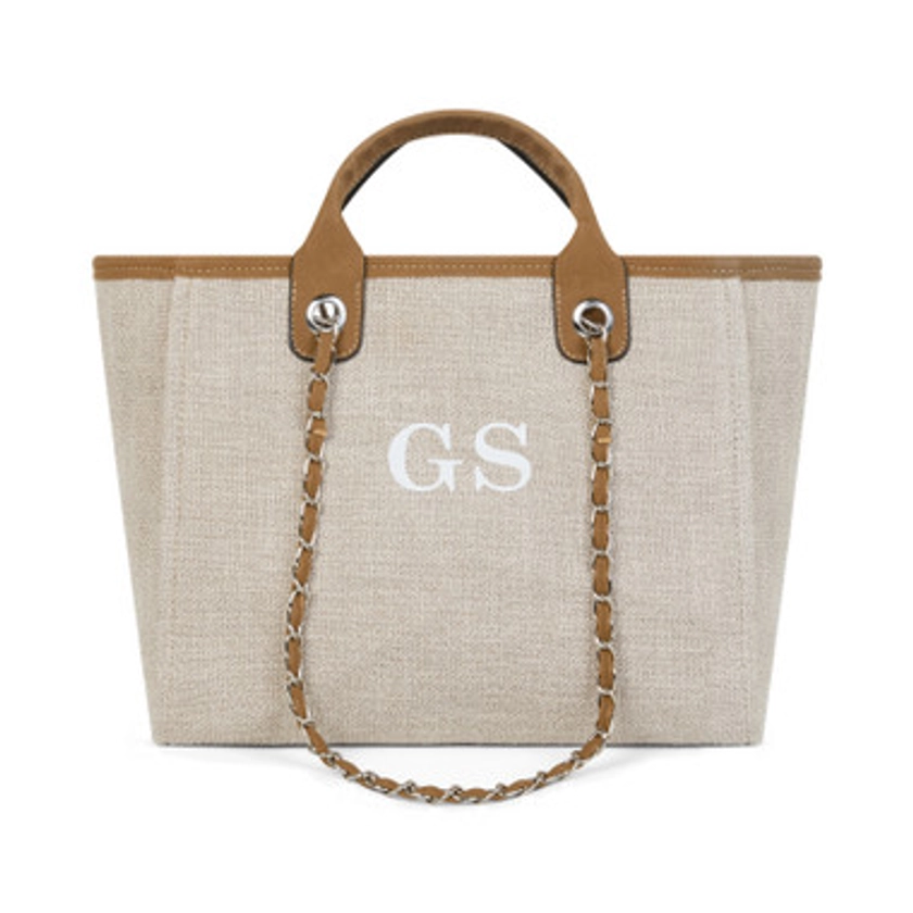 Brown Canvas Personalised Bag