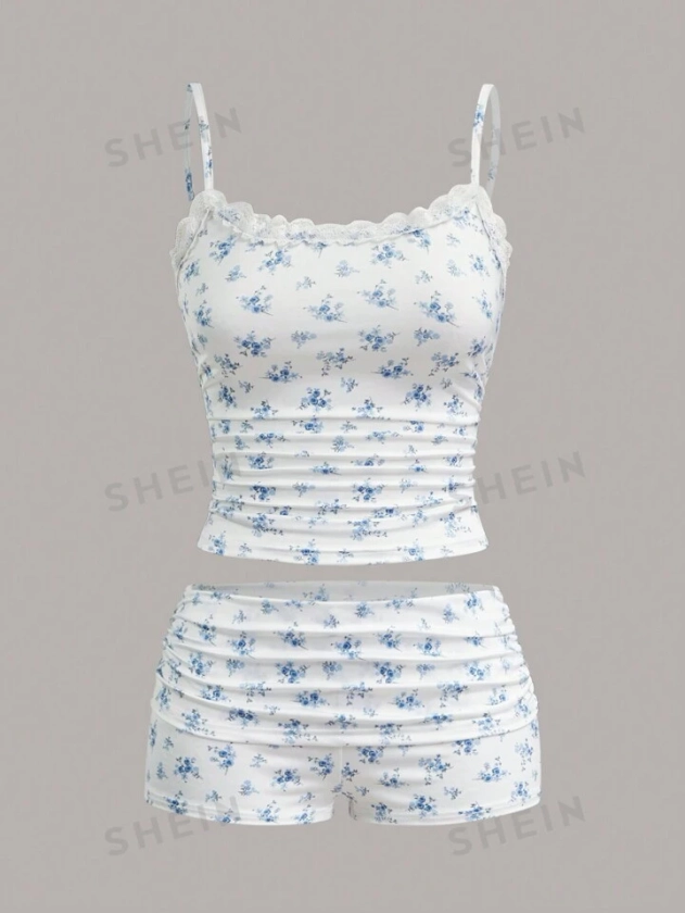SHEIN EZwear Knitted Cute Vacation Leisure Women's Strapless Top