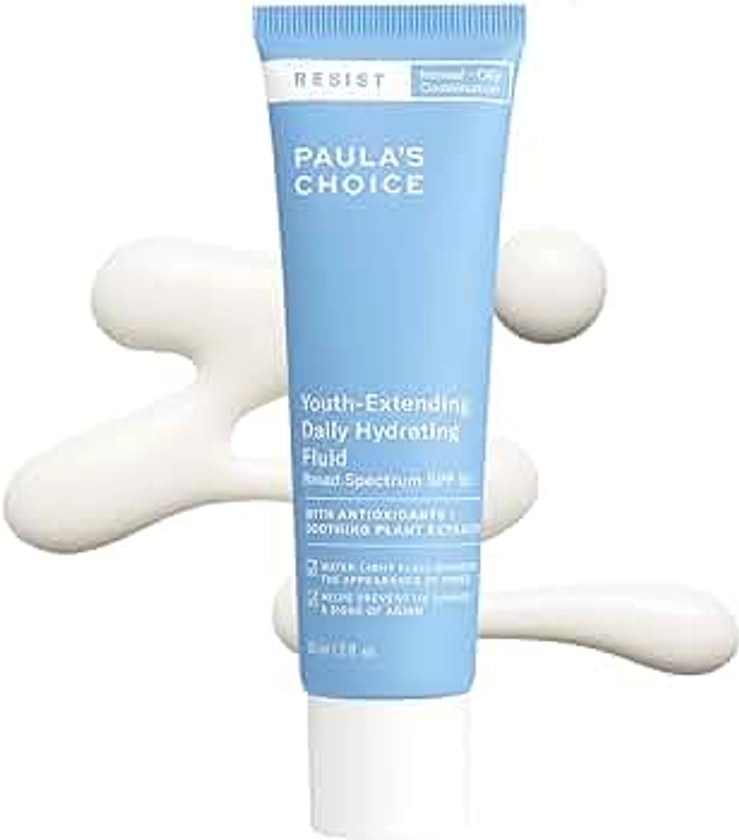 Paula's Choice RESIST Daily Hydrating Fluid Face Moisturizer SPF 50, UVA & UVB Protection, Chamomile & Vitamin E, Sunscreen for Oily Skin, 2 Ounce