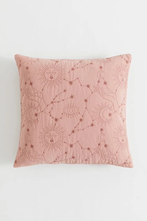 Patterned cotton cushion cover